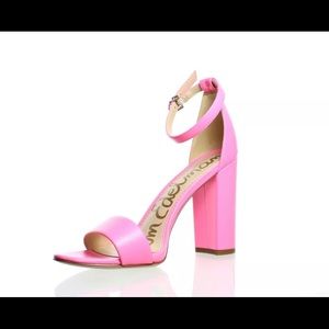 Sam Edelman neon pink Yaro block heel sz 8